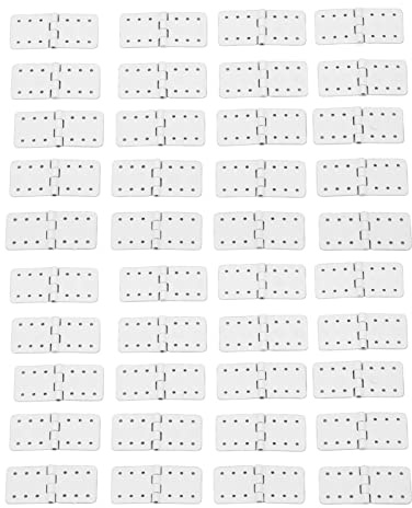 Culnflun 40PCS RC Pinned Hinges Remote Control Airplane Plastic Hinge Model Aircraft Wing Parts Light Weight Corrosive Resisting (Small)