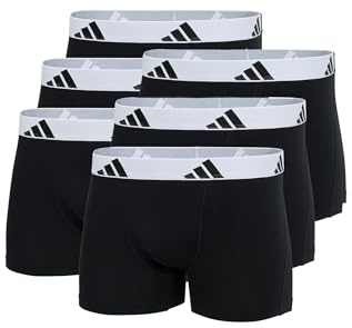 adidas Basic Boxer Trunk Men Herren Unterhose Shorts Unterwäsche 6er Pack, Farbe:Black2, Bekleidungsgröße:S