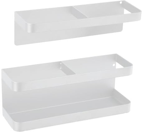 Fangehong Portaombrelli Magnetico, Porta Ombrelli Regolabile in Altezza, Piastra in Acciaio al Carbonio Porta Ombrelli per Alberghi, Ingressi, Ristoranti (Bianco)