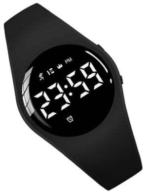 VERDANVERSE Montre Intelligente Étanche Garçon Fille Bracelet Ajustable Noir Montre Sportive Digitale avec Alarme Vibration pour Élèves