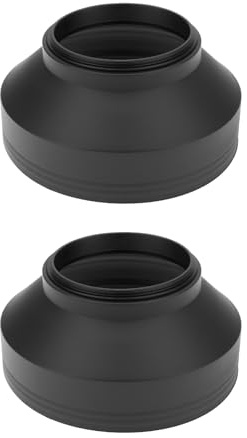 YINETTECH 2 Unidades de Parasol de Goma Plegable de 3 Etapas de 55 Mm para Objetivos de Cámara con Rosca de 55 Mm