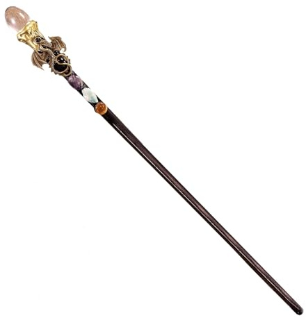 Generico Fairy Wands - Natural Crystal Princess Wand, Long-Lasting | Lightweight Handmade Artistic Role Play Stick for Wedding Halloween Birthday Christmas Party Princess Garden Decor