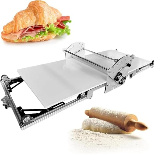 CGLYYDS Laminoir à pâte électrique Professionnel, épaisseur réglable, Acier Inoxydable, Machine à laminer de Table pour Croissants, Fondant, Pizzas et pâtisseries
