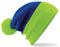 Beechfield B451 Zweifarbige Strickmütze Bro-LIM Snowstar, Schwarz, Einheitsgröße