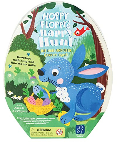 Educational Insights Hoppy Floppy's Happy Hunt - Toddler Board Games Ages 3-5, Early Learning Games for Preschoolers, Fine Motor Skills Toys for Preschool, Color-Matching Board Game