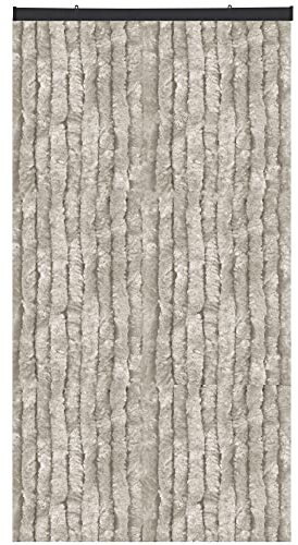 Arsvita, Tenda in ratina, Tessuto, Unistreifen Grau, 100X200 CM
