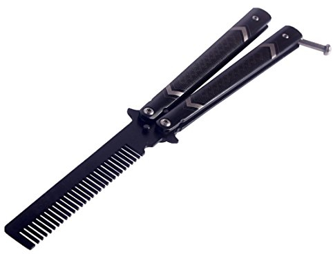 Andux Zone Practice Tool Flip Player Stainless Steel Comb Style Black CS/HDD07