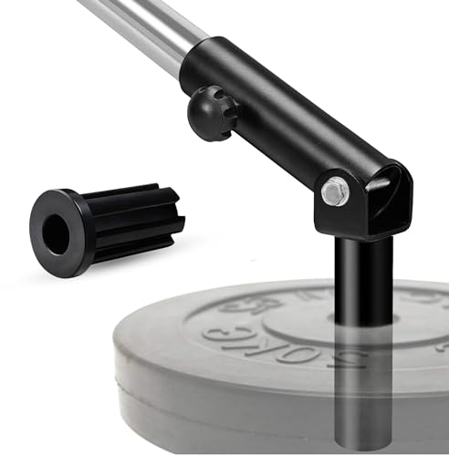 Yes4All 63ML Black T-Bar Row Insert Fit 5cm Olympic Bars, Full 360° Swivel Great for Back, Muscle, Arm, Full-Body & Support Deadlifts, Squats for Home Gym