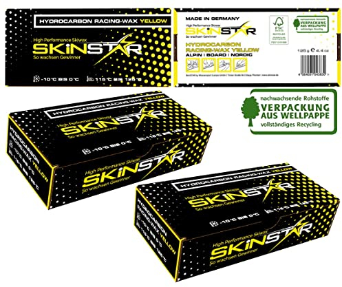 SkinStar Hydrocarbon Racing Wax Skiwax Profi-Wachs Mix Set Yellow 250g