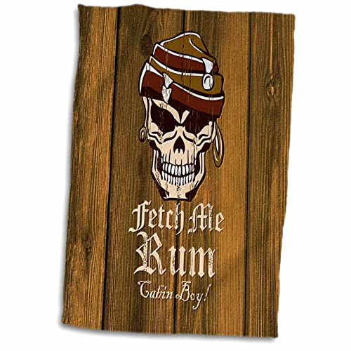 3D Rose Fetch Me Handtuch mit Piraten-Totenkopf-Design, 38,1 x 55,9 cm, Mehrfarbig