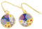 Millefiori Runde Ohrringe - Gold