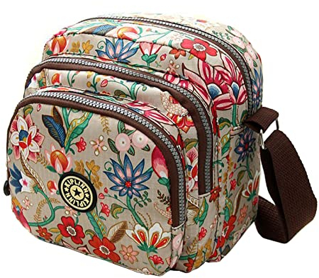 whatUneed Mama Umhängetasche, Leichte Umhängetasche Nylon Wasserdichte Messenger Bags für Frauen, Multi Pocket Handtasche für Damen und Mädchen