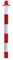 PALETTO H90cm BIANCO ROSSO per COLONNINA DI SICUREZZA CARTELLI SEGNALATORI