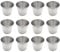 NUOBESTY 12pcs Stainless Steel Shot Glasses Mini Dipping Sauce Cups Small Drinking Tumblers for Travel Camp Barware Vessel (45ml)