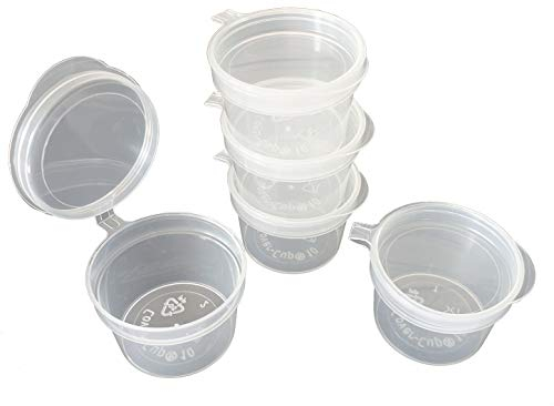 SHC Web 100 x Mini 10ml Hinged Lid Pots - Holds 2 Teaspoons Full - Art/Craft Storage