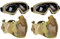 Hodeacc 2 Set Airsoft-Maske und -Schutzbrille,Halbgesichts-Metallnetzmaske mit Gehörschutz,Airsoft-Brillen-Augenschutz für die Outdoor-Jagd CS-Spiel