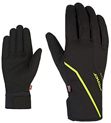 Ziener Herren ULTIMO Langlauf/Nordic/Crosscountry-Handschuhe | Primaloft Winddicht Soft-Shell, black.lime, 10
