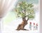 TinyFoxes Fensterbild-Wichtelkinder - selbsthaftende und wiederverwendbare Fensterdeko für den Frühling - handgezeichnet von Kristin Franke