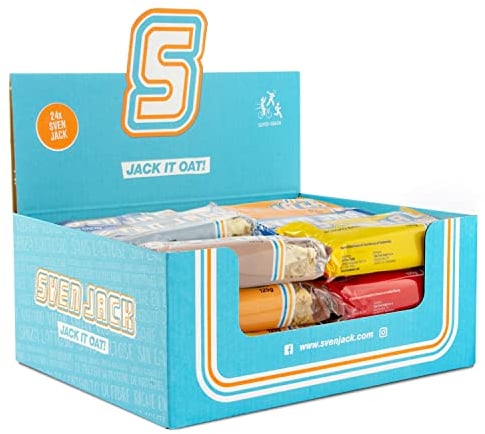 Sven Jack (Energy Cake) BEST OF Haferriegel Mix Box 24x 125g I Original Haferflocken Energieriegel I Vegane Haferriegel I Langkettige Kohlenhydrate & wenig Zucker I Verschiedene Sorten