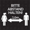 Bitte 2,0m Abstand halten - Sticker, Aufkleber
