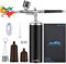 Autolock Airbrush, Double Action Airbrush Gun High Precision Mini Adjustable Pressure Compressor for Model Makeup, Tattoo, Cake, Nail Art and Crafts (Black) (Black1)