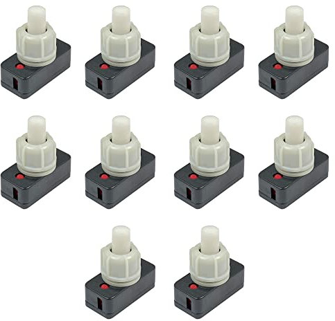 InputMakers Kit di 10 interruttori di pressione On-Off per circuiti elettrici, circuito elettrico scolastici, kit circuito elettrico scuola, kit esperimenti fisica, artigianato e uso scolastico.