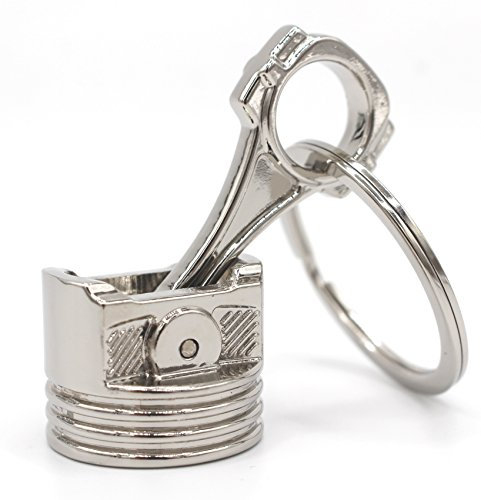 VmG-Store Motor Kolben XL Schlüsselanhänger Chrom Motor Schlüssel Tuning (Chrom)