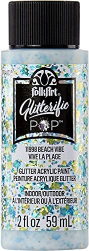 Folkart Glitterific Pop Acrylic Paint 2oz-Beach Vibe -FAGP2OZ-11998