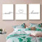 HMXQLW Leinwandbilder Schwarz Weiß Sweet Dream Bilder, Text Zitate Wohnzimmer Wandkunst Poster, Schlafzimmer Wohnzimmer Wandbilder Malerei Dekoration 3er Kein Rahmen (30X40CM)