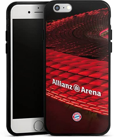 DeinDesign Silikon Hülle kompatibel mit Apple iPhone 6 Case schwarz Handyhülle FCB Stadion FC Bayern München