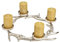 itsisa Adventskranz Geweih Metall Silber 4 Kerzenhalter, D: 46cm Adventsgesteck, Kerzenhalter, Advent, Weihnachten