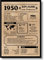 EQUIK PRODUCTS Jubiläumsposter 75 Jahre | Geburtstagskarte 1950 | Geburtstagsgeschenk für Männer und Frauen | Geburtsjahr 1950 | Vintage Poster | Dekoration und Geschenkidee | Zurück in 1950