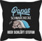 Kissen 50x50 - zum Vatertag - Schnarchen Papa Schnarchplatz Papas Schnarchecke - 50 x 50 cm - Schwarz - schnarch lustig papakissen vatertagsgeschenk spruch schmusekissen schnarchkissen