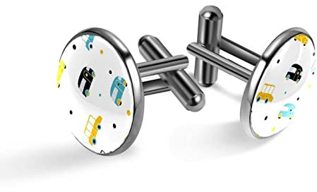 Manschettenknöpfe für Herren Männer,Bus und Auto fahren klassische Manschettenknöpfe schwarz für Anzug, Hemd, Hochzeit, Geschäft, Geburtstag, Schmuck, Geschenk