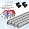 Warmfay Solar Halterung Ziegeldach Set für 1 Module, Upgrade 300MM Aluprofil und Photovoltaik Dachhaken, Solarmodul Halterung Ziegeldach Schwarz Einstellbare Klemmen für Modul Dicke 30-35mm