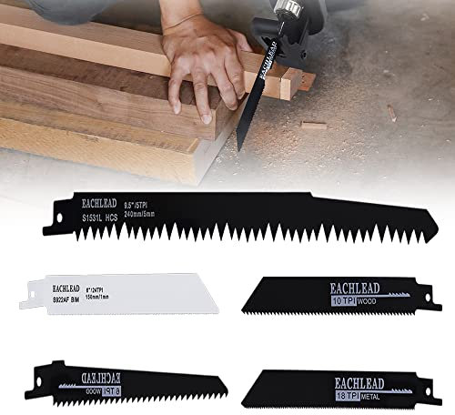 Sägeblätter für Rezeptsäge, Elektrische Sägeblätter, 3x Holzsägeblätter 1x Metallsägeblätter 1x PVC-Sägeblätter (5 Stück)