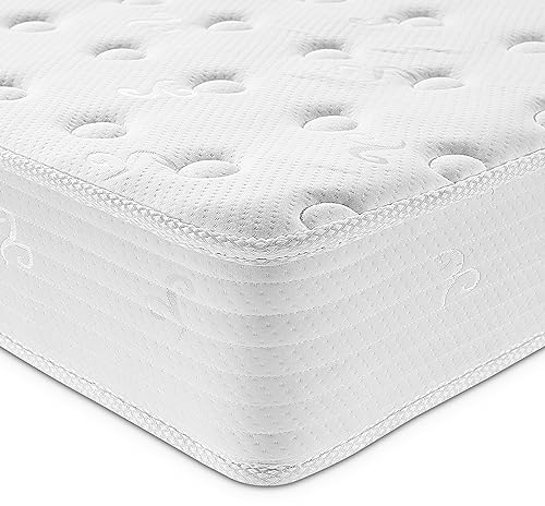 Good Nite Einzelbett-Matratze mit Taschenfederkern und Memory-Schaumstoff, mittelfeste Matratze, atmungsaktiv, feuerfest, 20,3 cm, Einzelbett, 90 x 190 x 20 cm