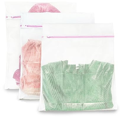 3 Stück wäschenetz wäschebeutel für waschmaschine, wäschesack reise wäschesack Waschnetztasche Mit Reißverschluss Geeignet für Mäntel, Pullover, Hemden, Socken, Jeans (50x60cm)