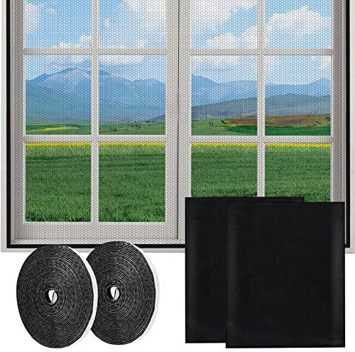 2PCS Mosquito Net for Windows, 51 * 59Inch Fly Window Screen Mesh Window Protector Mosquito Window Mesh Insect Screen Window Insect Net Window Bug Net Fly Net Bug Net Insect Mesh for Window with Tape