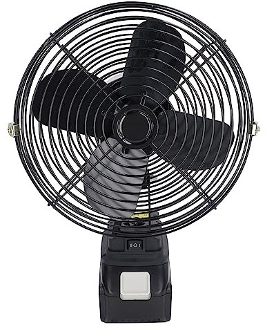 Ventilador con Clip de 8 Pulgadas, Ventilador de Escritorio Recargable de 18 V, Ventilador Portátil con Batería de Litio con 4 Aspas de Metal, Ventilador Eléctrico Personal para Cochecito de Circulaci