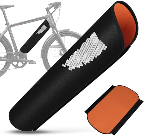 Adiwo Hiver Housse de Protection de Batterie de Vélo électrique, Circonférence de 30 à 38 cm Housses Protection De Batterie E-Bike, Épaisseur 5mm/Flanelle/Réfléchissant pour Vélos et Motos électrique