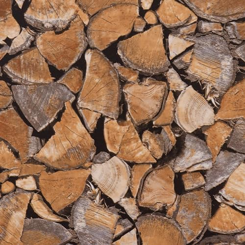 VEELIKE Papier Peint Imitation Bois de Chauffage Brun Papier Adhesif pour Meuble Bois Papier Peint Effet Bois Bûche 3d Vinyle Adhesif Bois Vintage Stickers pour Meubles Chambre Cuisine 40cm×300cm