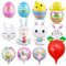 11 Stück Folienballon Osterhase, Giant Hase Karotte Ei Küken Luftballon, Oster Tiere Riesenballon, XXL Helium Ballons Tiere, Kaninchen Ballon für Ostern Kinder Geburtstag Party Deko