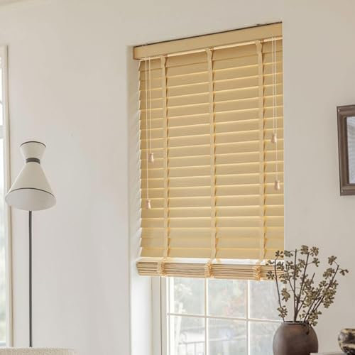 Horizontal Blinds for Windows Outside Or Inside Mount Windows Curtains,Wooden Venetian Blinds,45cm 55cm 60cm 75cm 105cm 150cm, Horizontal Shades With Tape,Thermal Insulated Shutters ( Size : 110x130cm
