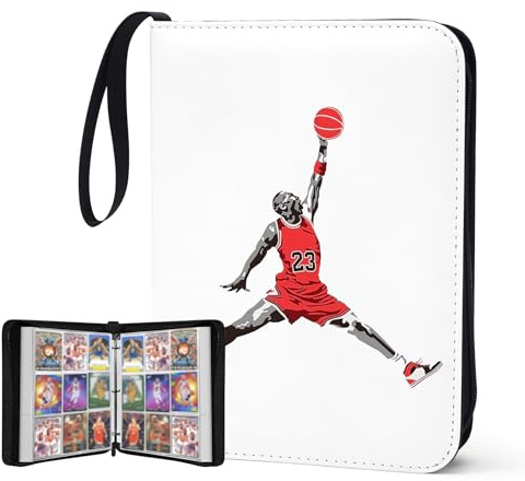 Basketball-Kartenbinder mit 900 Taschen, Basketball-Sammelkartenhalter, Karten-Sammelalbum, wasserdichtes Kartenaufbewahrungsbuch mit abnehmbaren Hüllen, kompatibel mit Basketballkarten 2024–25