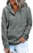 heekpek Sweats à Capuche pour Femmes Sweatshirts Chauds à Manches Longues Hauts Polaires Décontractés avec Poches pour l'Automne et l'hiver, Gris, M