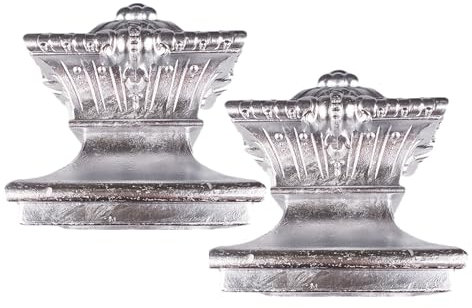 MFAOSHI Pfostenkappen, 2 Stück Pfostenabdeckung, Aluminium Zaunkappen, Vintage Pavillons Dekoration Treppengeländer der Villa Pfostenkappen, 100 * 100mm