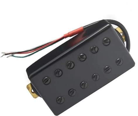 Wunderschöner, mit Messing überzogener, schwarzer E-Gitarren-Humbucker-Split-Tonabnehmer mit Spule(Neck)