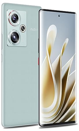 nubia Z50 Cellphone - 5G Unlocked Android Phone, 64MP+50MP Dual Camera, Qualcomm Snapdragon 8 Gen 2, 144Hz 6.67” AMOLED Screen, 80W Quick Charge Android Phone w/ 5000mAh Battery, 12GB, Cyan