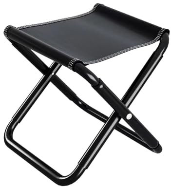 1/2 Tabouret De Camping Pliable Ultraléger -Petit Tabouret De Pêche | Chaise De Camping De Plage | Pour La Pêche, La Randonnée, Le Jardin, Le Barbecue, La Chasse, Les Voyages, Avec Sac De Transport